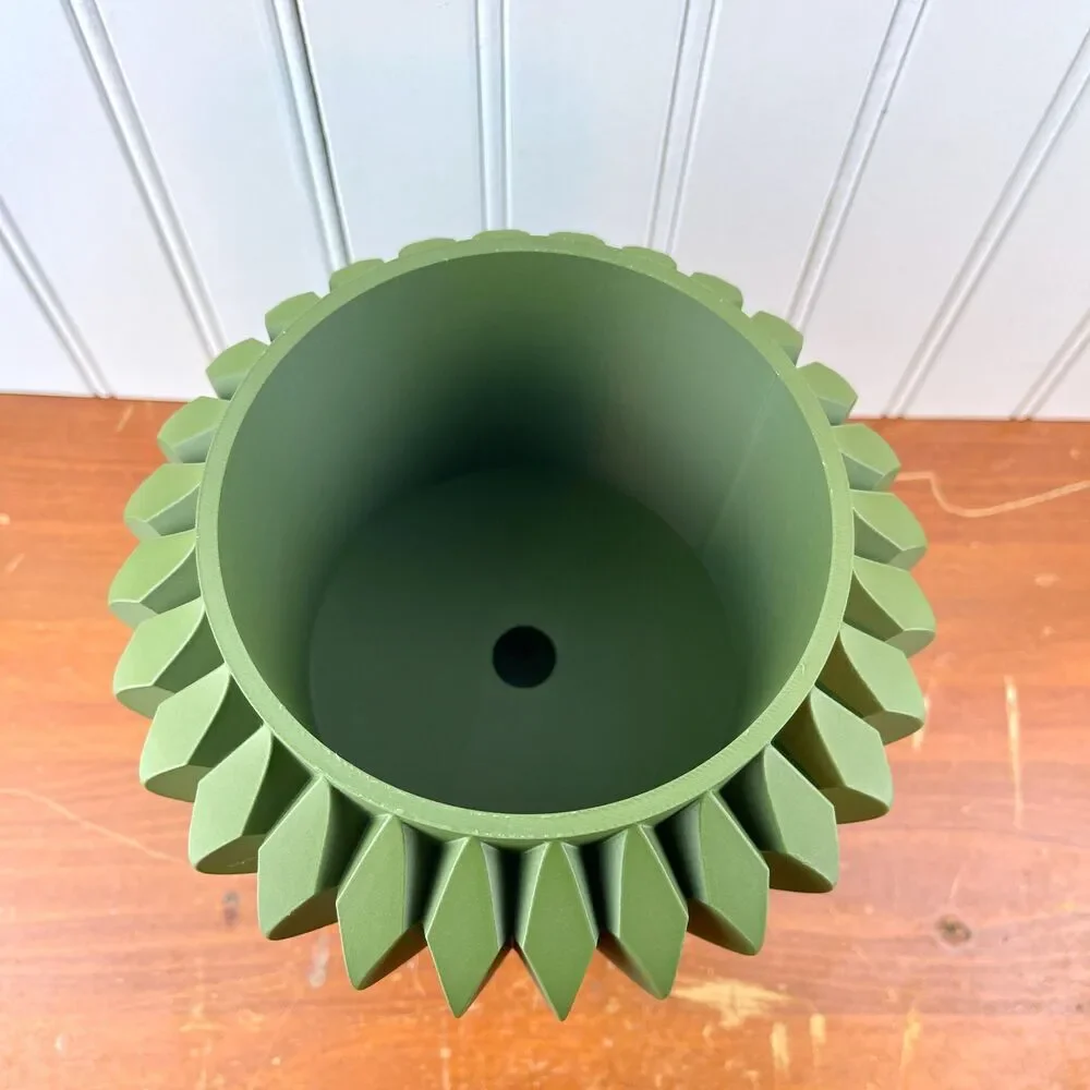 Sevi Indoor Planter Pot w/ Drainage Hole and Drip Tray, Houseplants